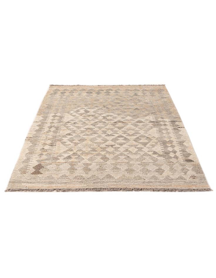 Detail image of 3' 4 x 5' Hand Woven Kilim Maymana Wool Rug