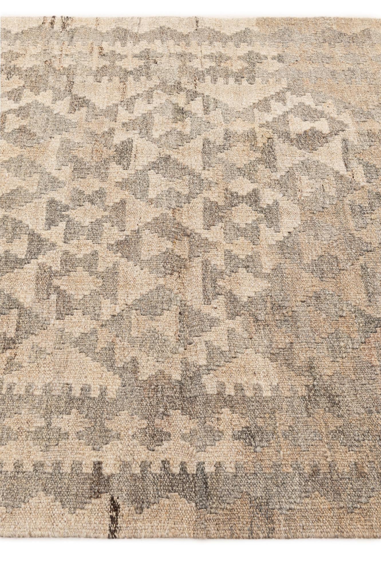 3' 4 x 5' Hand Woven Kilim Maymana Wool Rug
