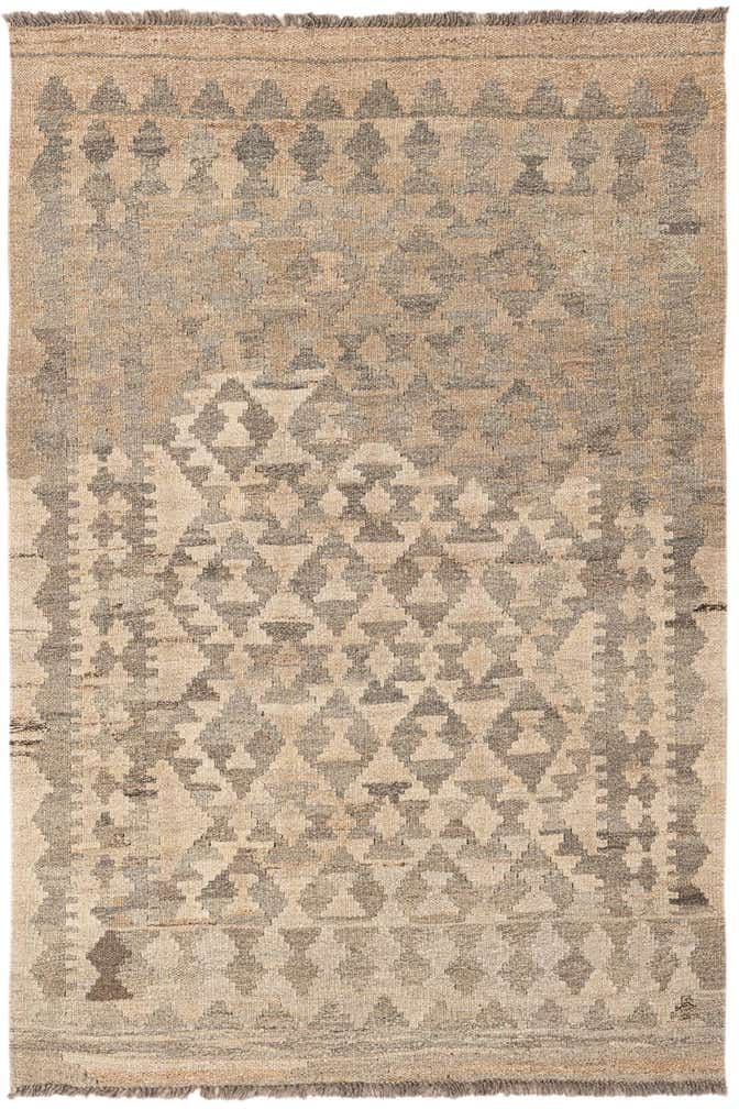 3' 4 x 5' Hand Woven Kilim Maymana Wool Rug