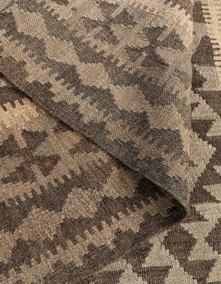 Detail image of 3' 5 x 4' 10  Hand Woven Kilim Maymana Wool Rug