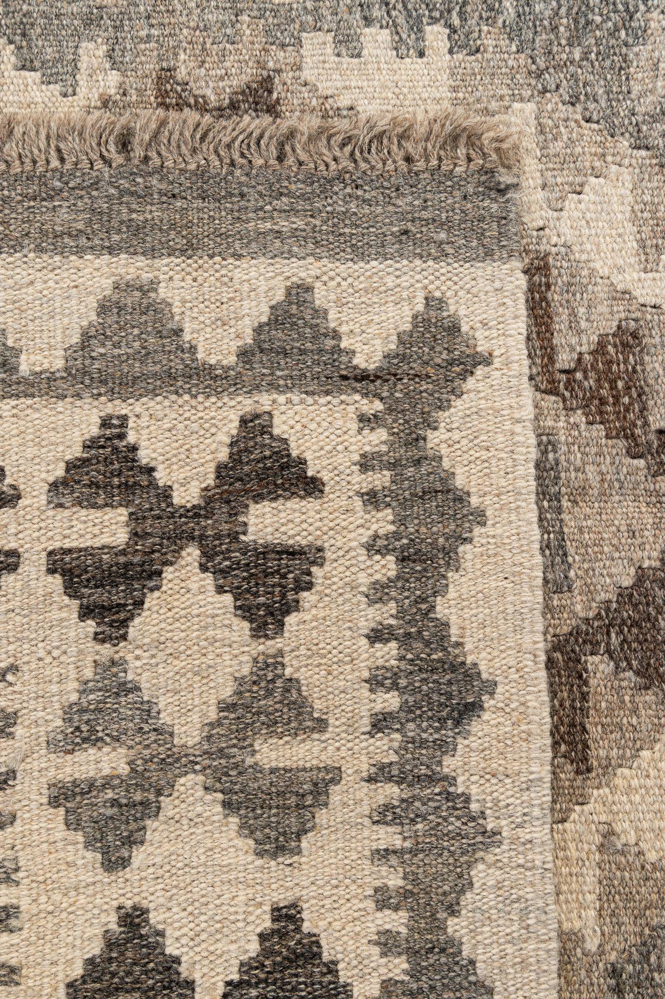 3' 4 x 5' Hand Woven Kilim Maymana Wool Rug