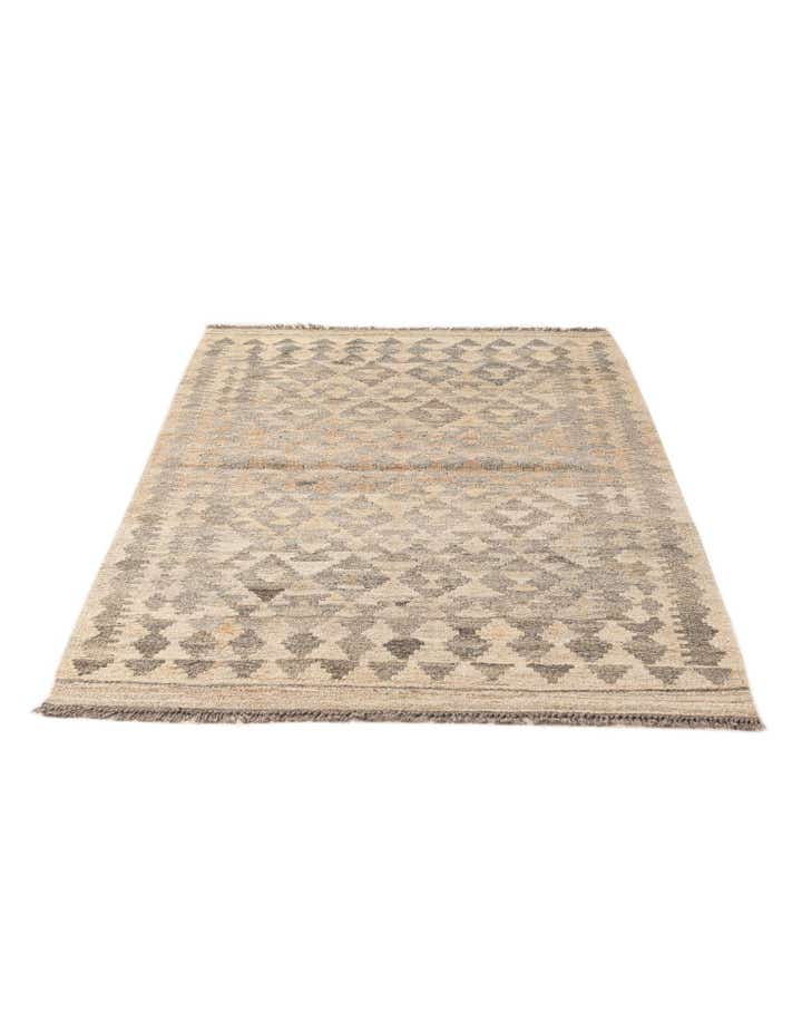 3' 3 x 4' 11 Hand Woven Kilim Maymana Wool Rug