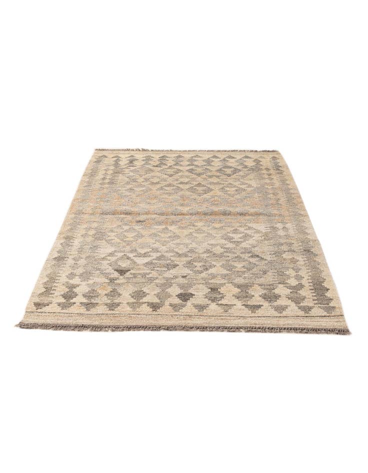 Detail image of 3' 3 x 4' 11 Hand Woven Kilim Maymana Wool Rug
