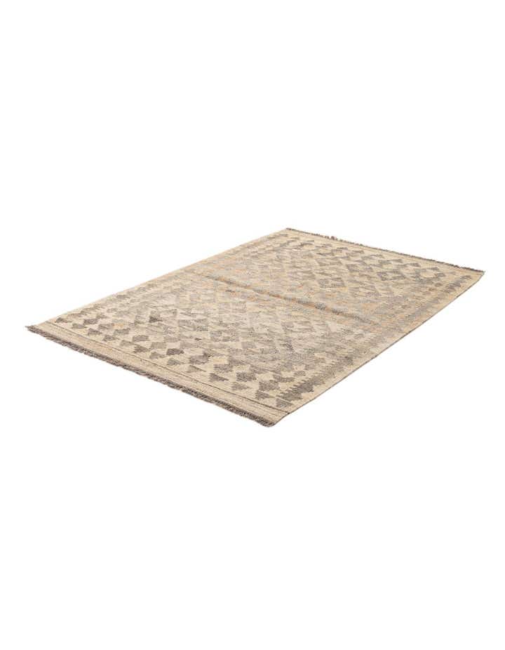 3' 3 x 4' 11 Hand Woven Kilim Maymana Wool Rug