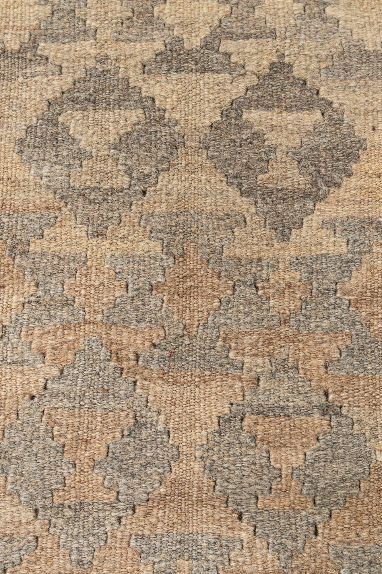 3' 3 x 4' 11 Hand Woven Kilim Maymana Wool Rug