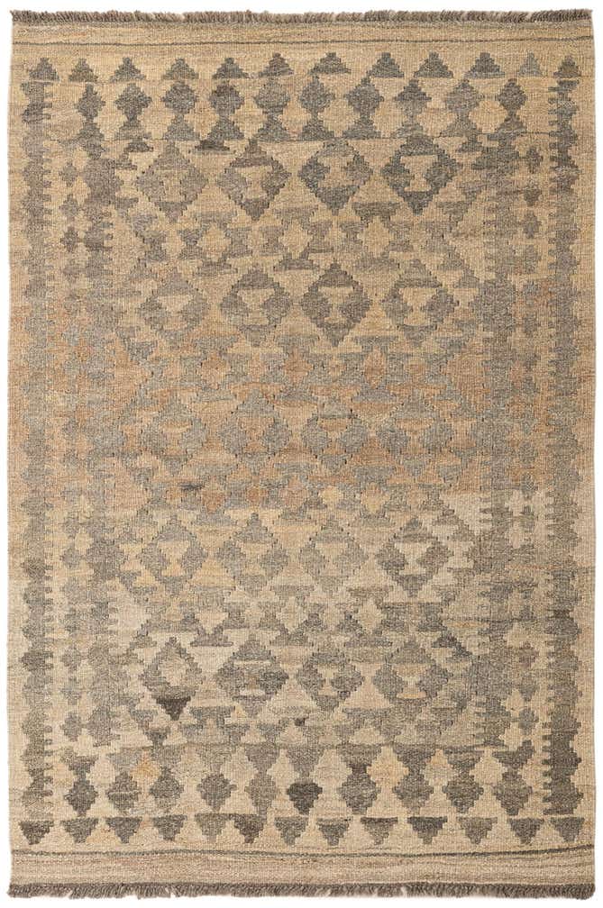 3' 3 x 4' 11 Hand Woven Kilim Maymana Wool Rug