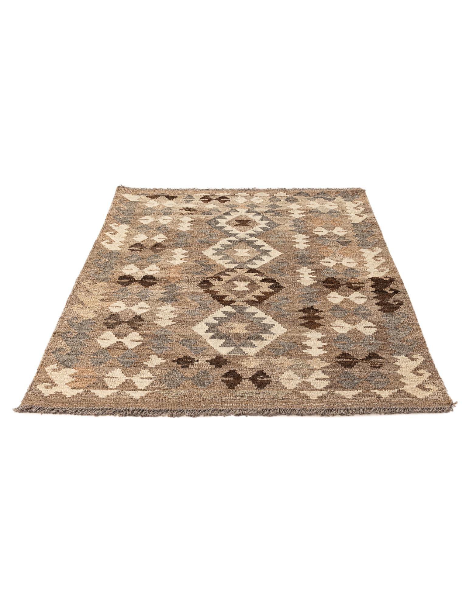 3' 5 x 5' Hand Woven Kilim Maymana Wool Rug