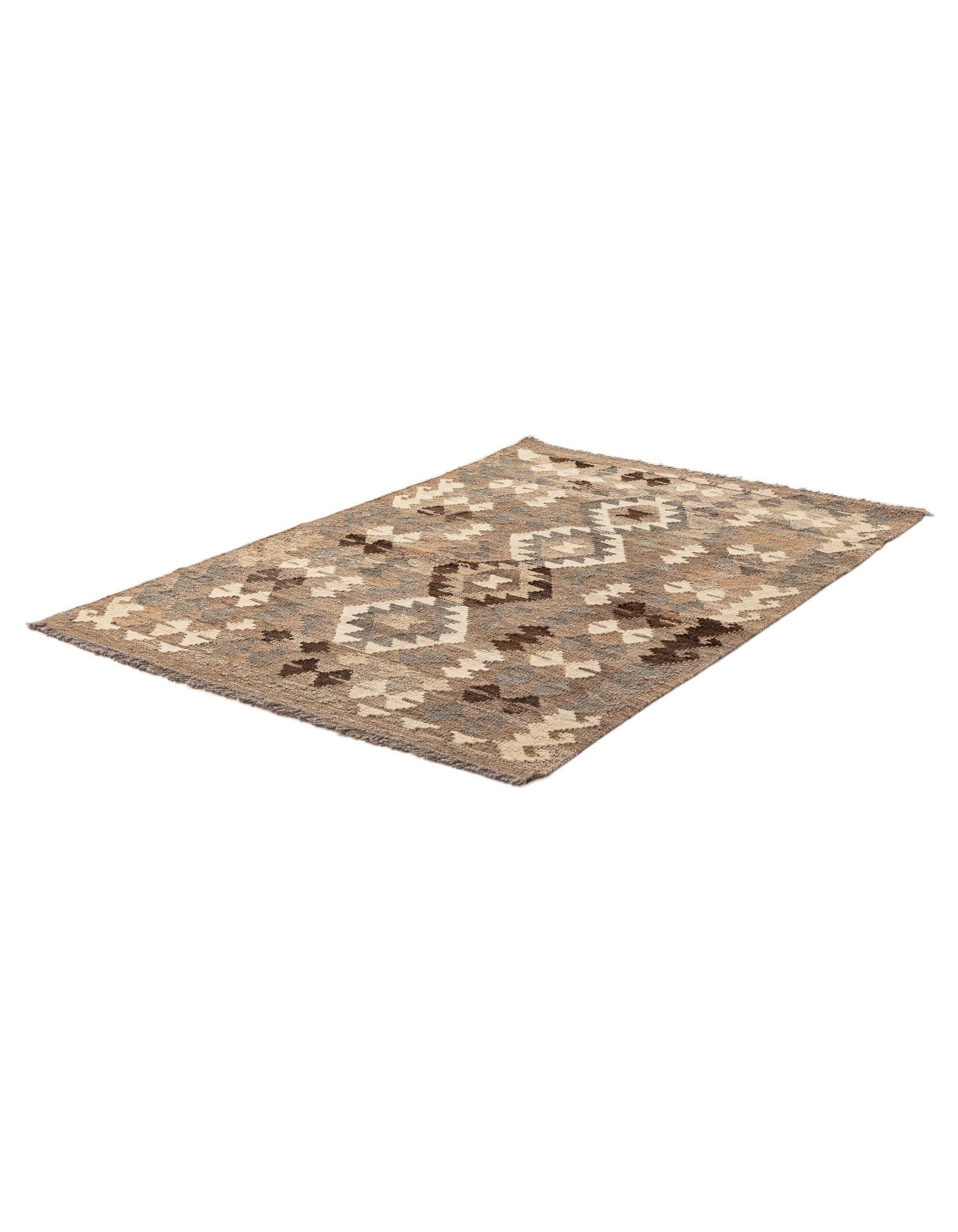 3' 5 x 5' Hand Woven Kilim Maymana Wool Rug