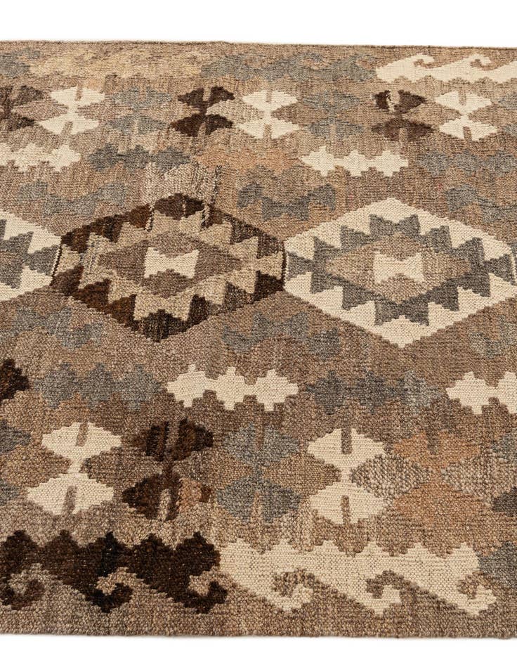 Detail image of 3' 5 x 5'  Hand Woven Kilim Maymana Wool Rug