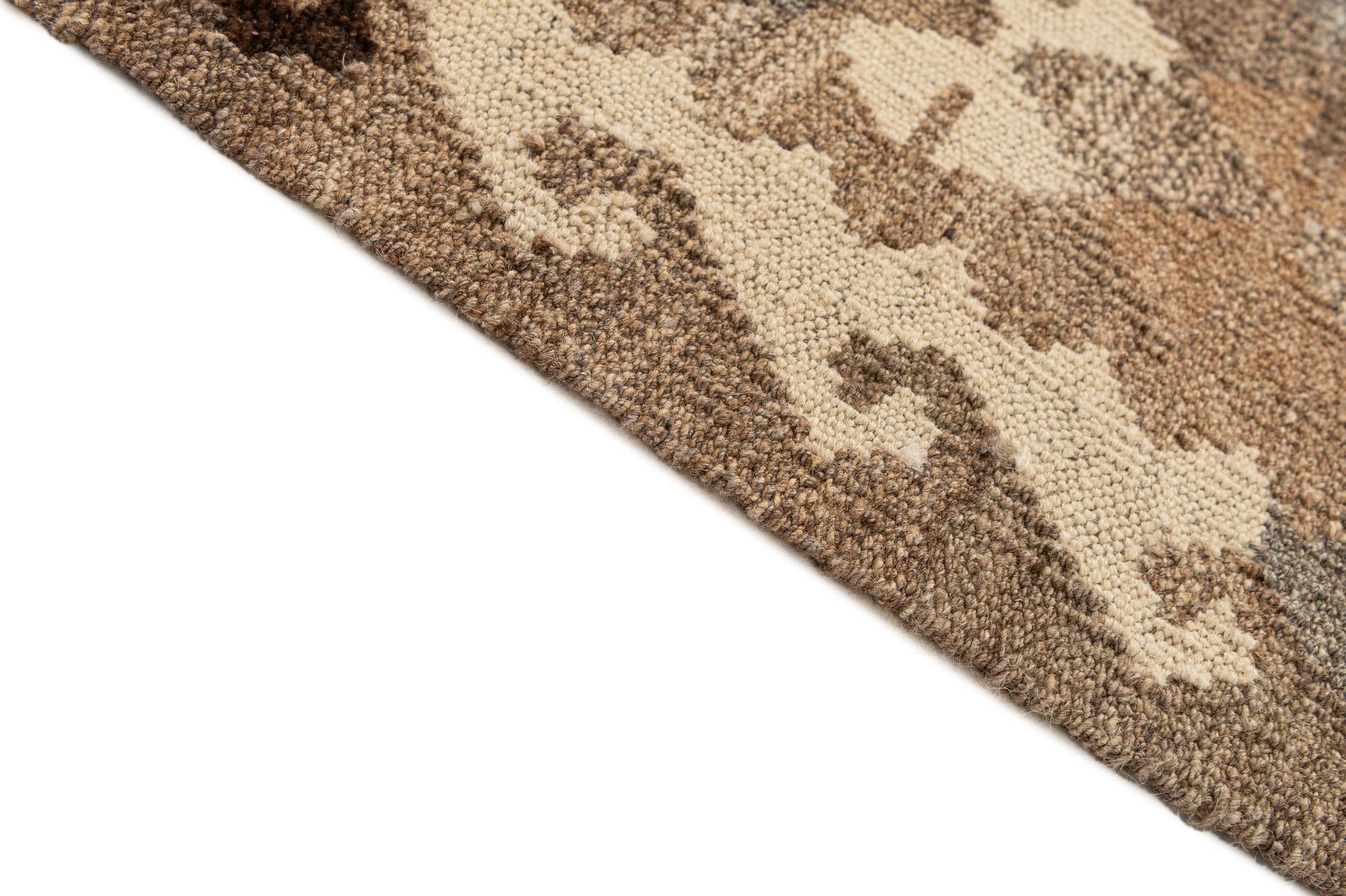 3' 5 x 5' Hand Woven Kilim Maymana Wool Rug