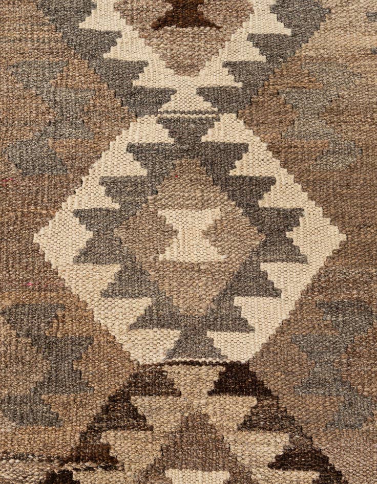 Detail image of 3' 5 x 5'  Hand Woven Kilim Maymana Wool Rug