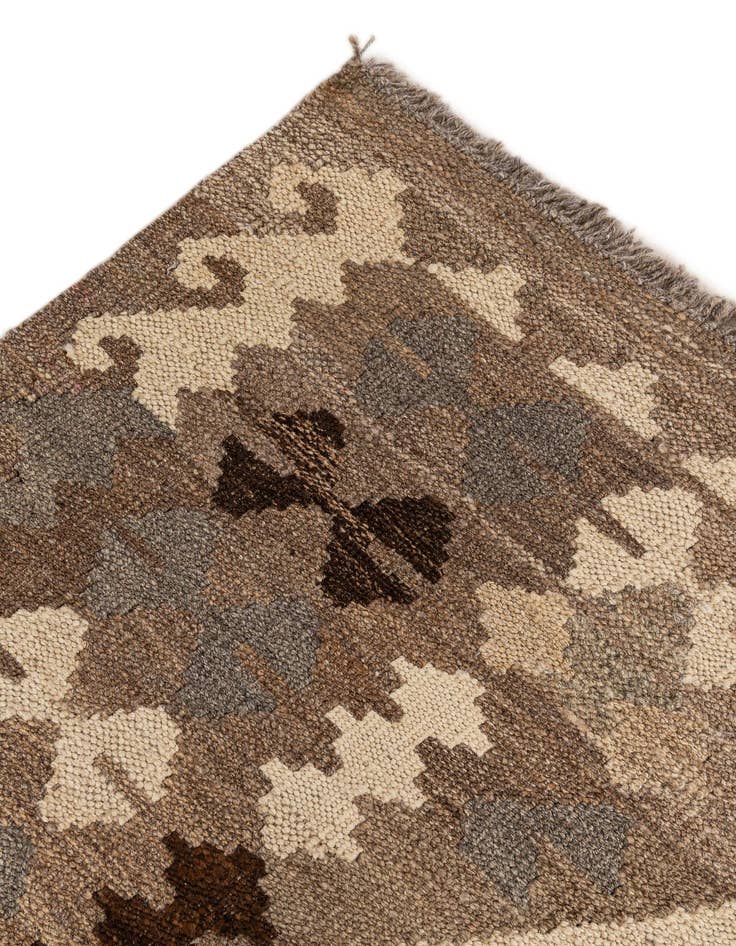 Detail image of 3' 5 x 5'  Hand Woven Kilim Maymana Wool Rug