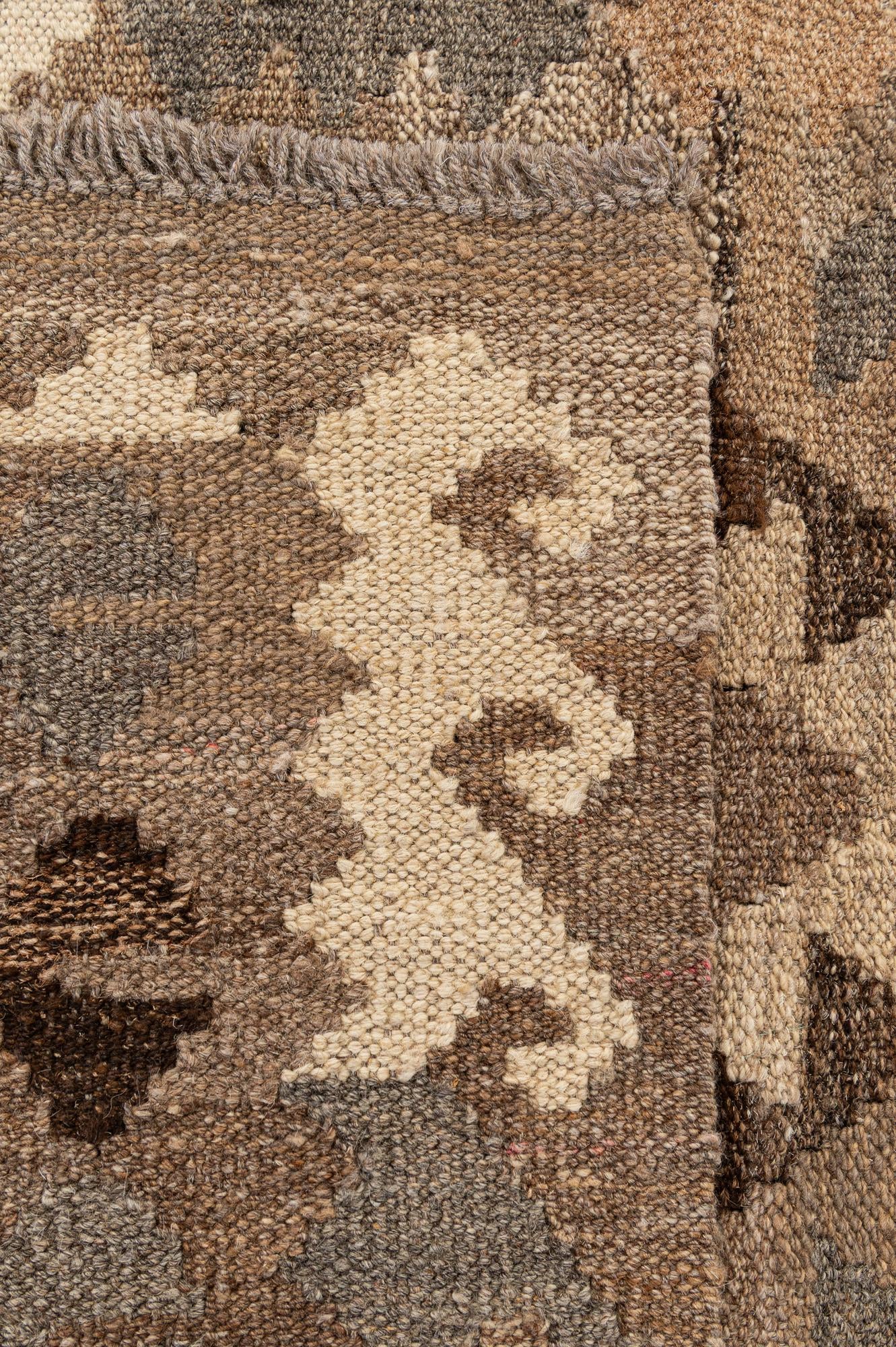 3' 5 x 5' Hand Woven Kilim Maymana Wool Rug