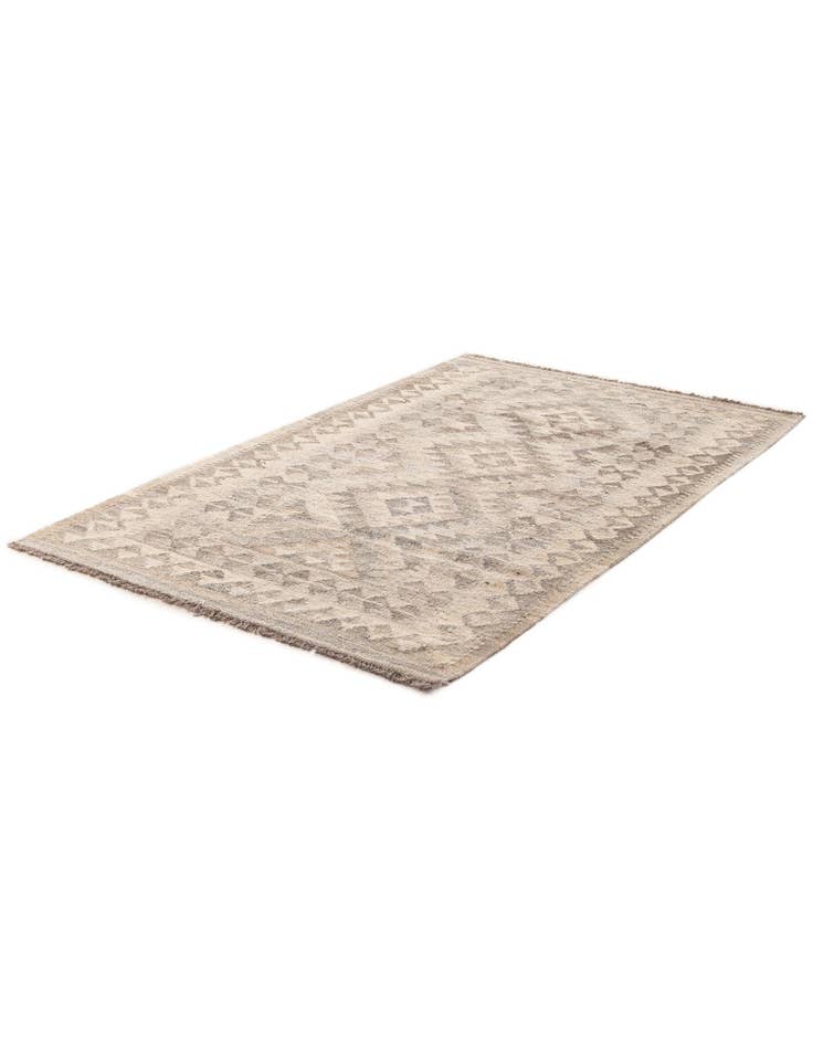 Detail image of 3' 3 x 5' 3 Hand Woven Kilim Maymana Wool Rug