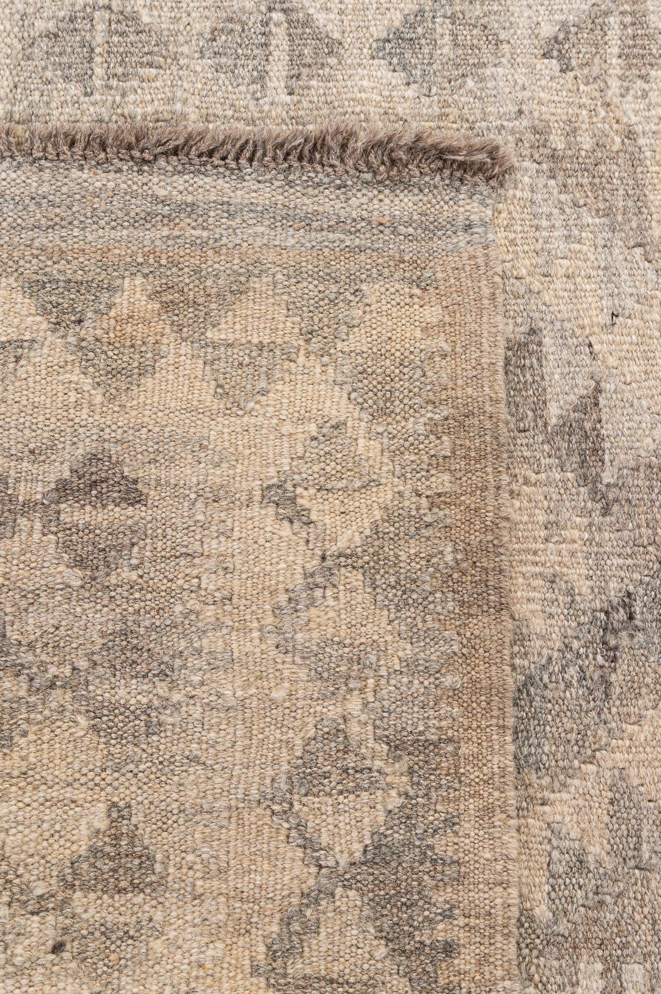 3' 3 x 5' 3 Hand Woven Kilim Maymana Wool Rug