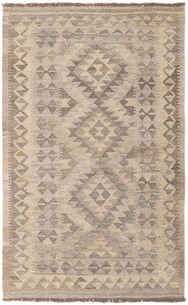 3' 3 x 5' 3 Hand Woven Kilim Maymana Wool Rug