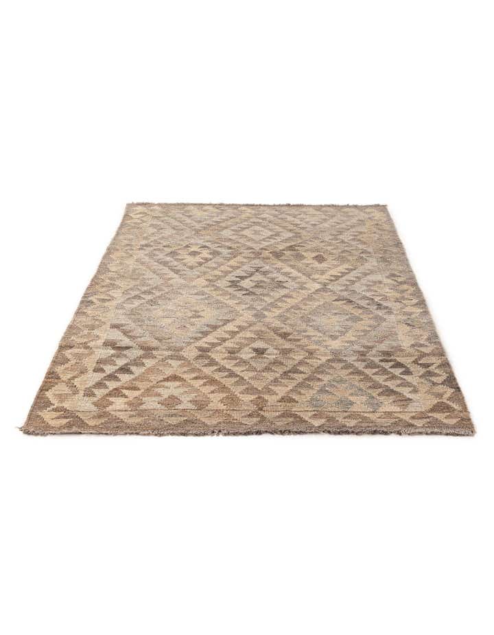 3' 4 x 5' 3 Hand Woven Kilim Maymana Wool Rug