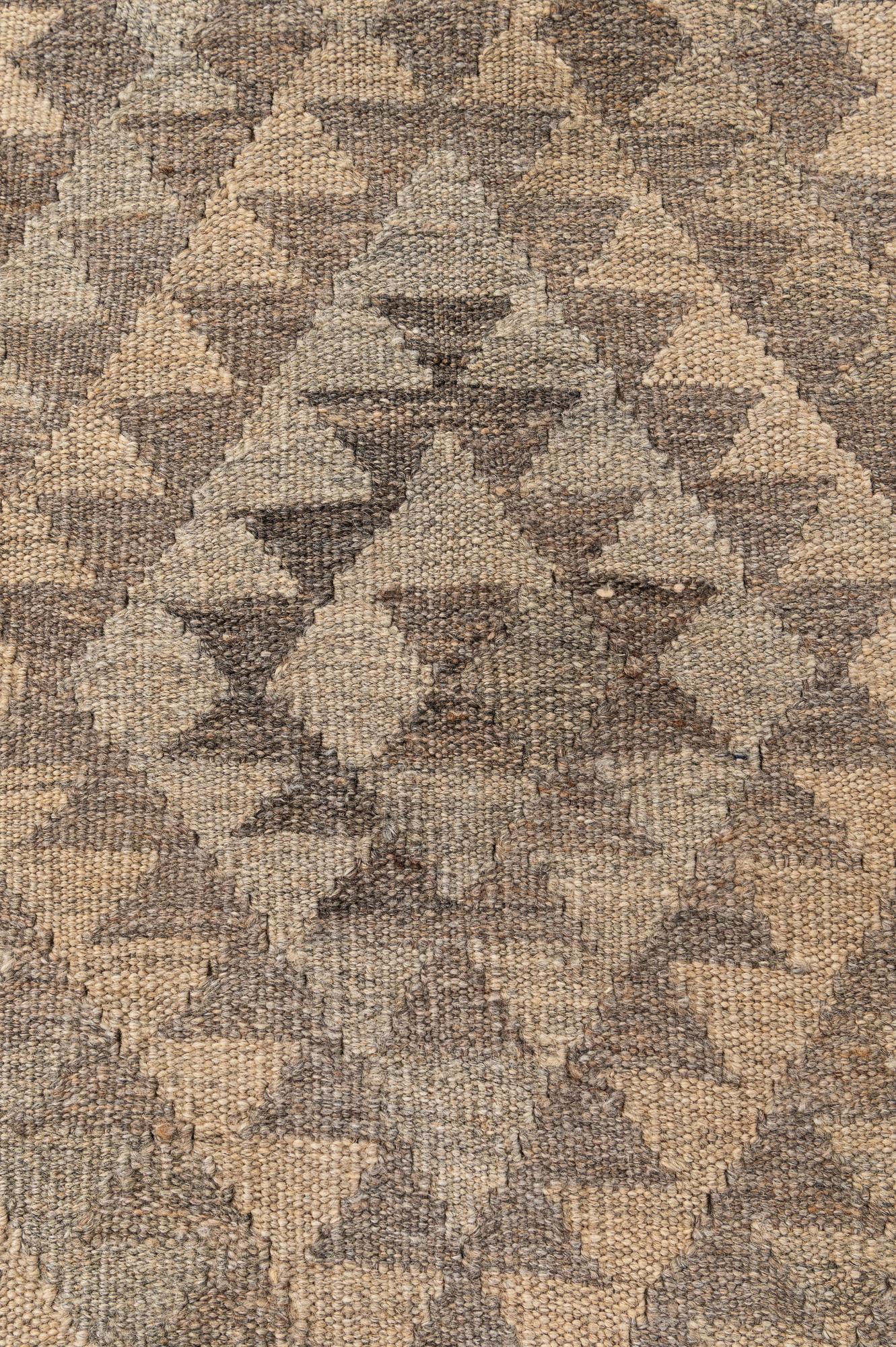 3' 4 x 5' 3 Hand Woven Kilim Maymana Wool Rug