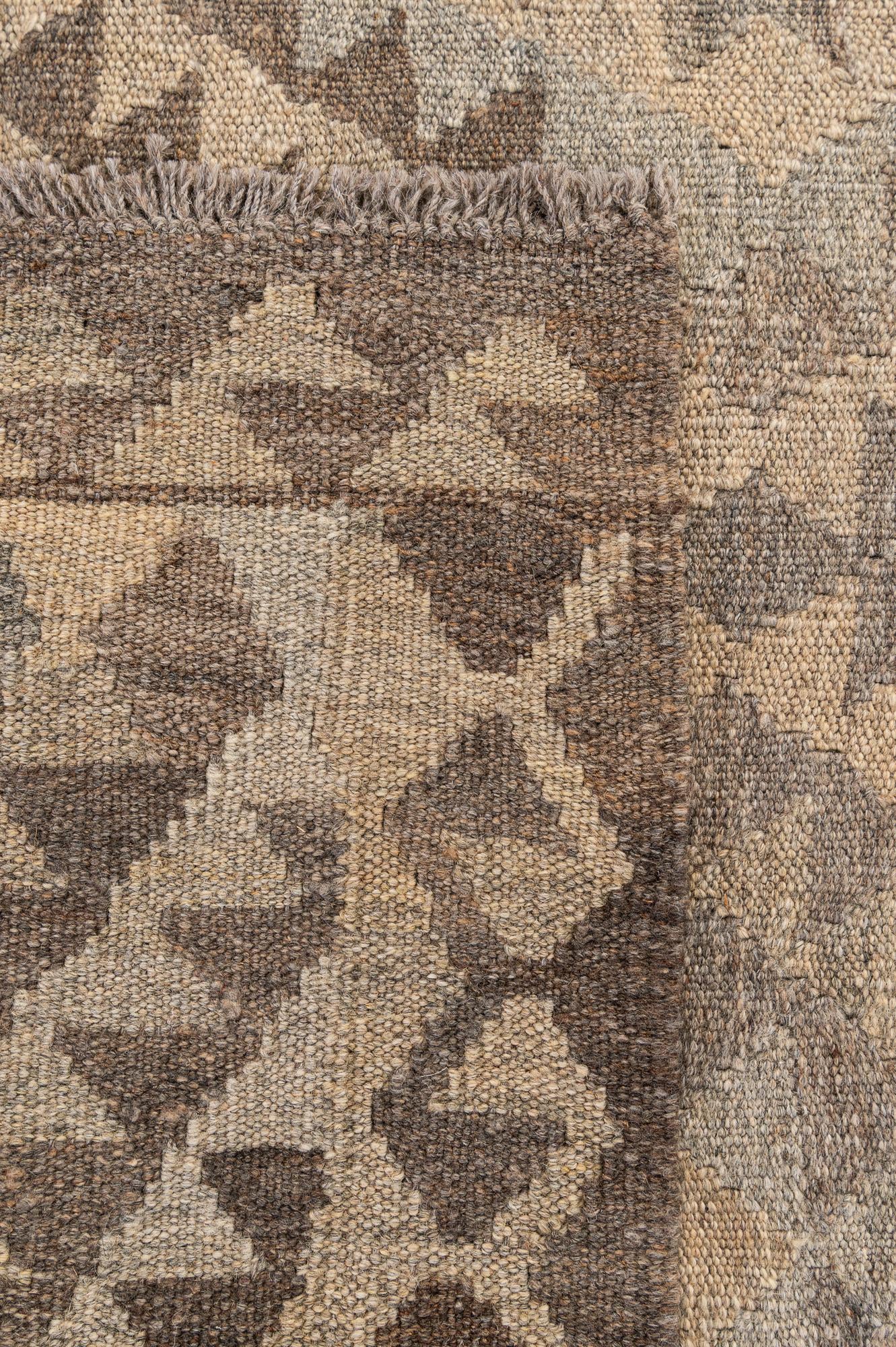 3' 4 x 5' 3 Hand Woven Kilim Maymana Wool Rug