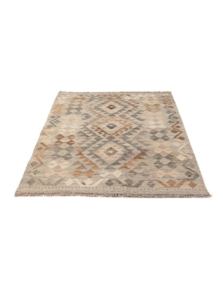 Detail image of 3' 3 x 5' 11 Hand Woven Kilim Maymana Wool Rug