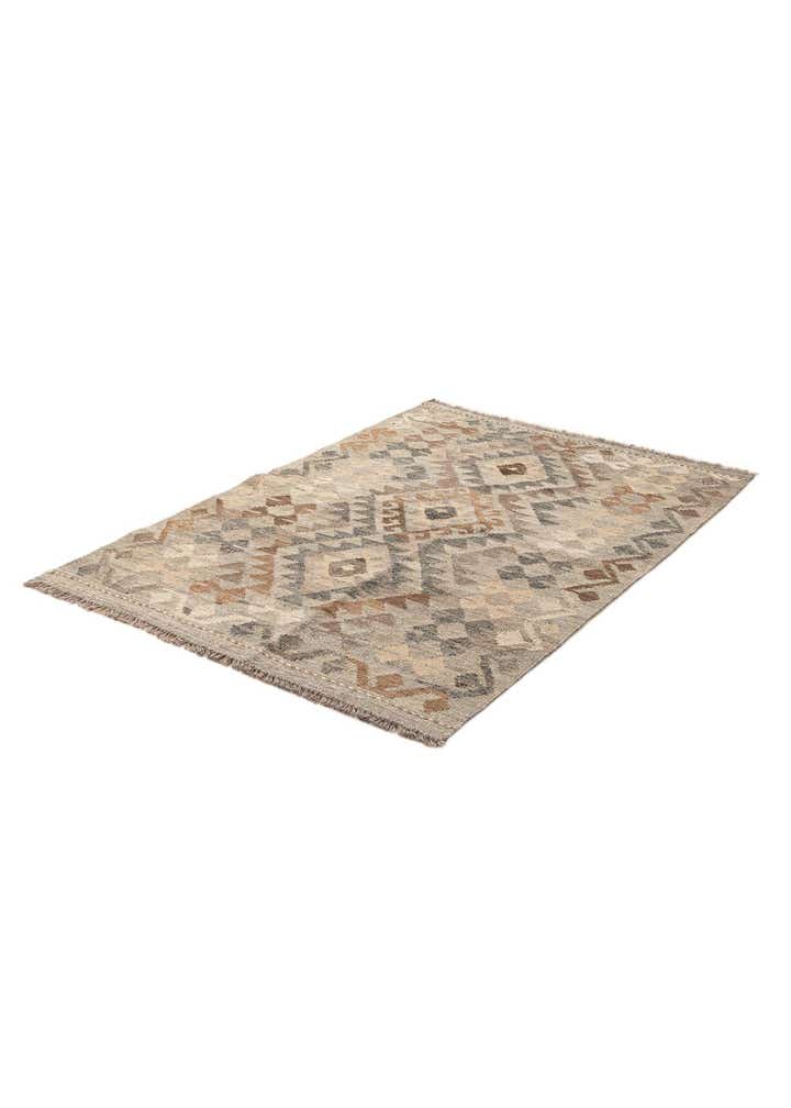 3' 3 x 5' 11 Hand Woven Kilim Maymana Wool Rug