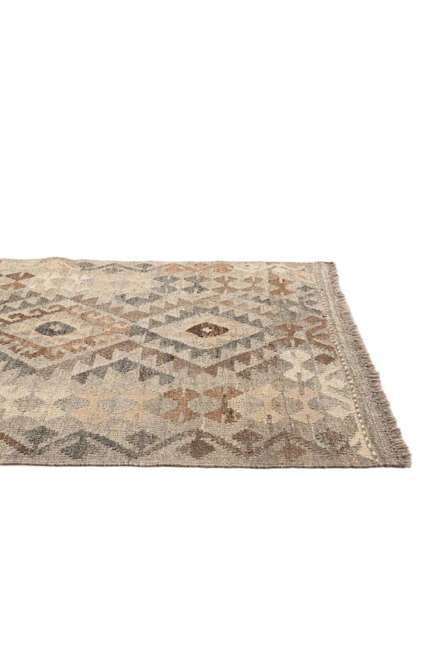 Detail image of 3' 3 x 5' 11 Hand Woven Kilim Maymana Wool Rug