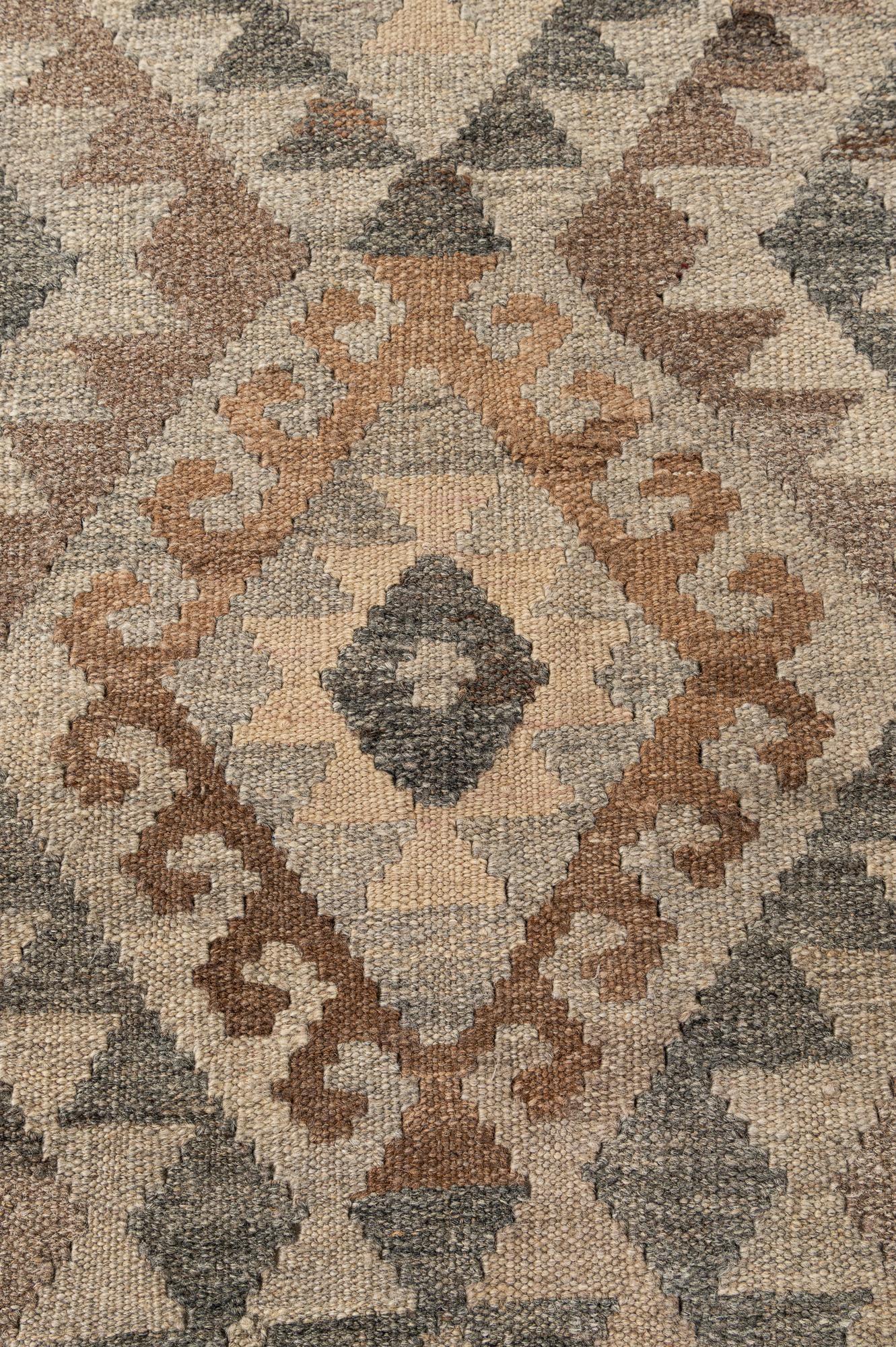 3' 3 x 5' 11 Hand Woven Kilim Maymana Wool Rug