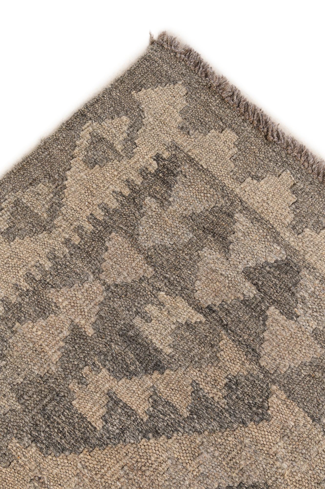 3' 6 x 4' 9 Hand Woven Kilim Maymana Wool Rug