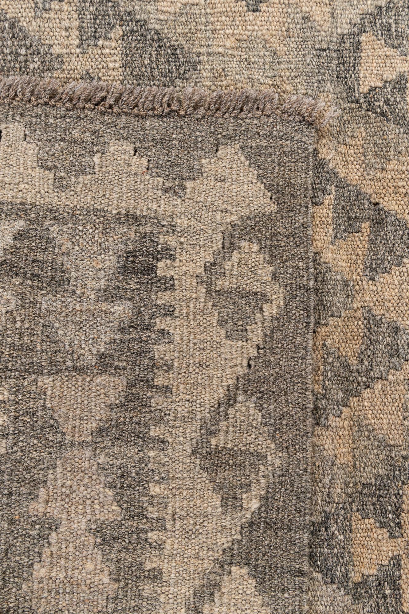 3' 6 x 4' 9 Hand Woven Kilim Maymana Wool Rug