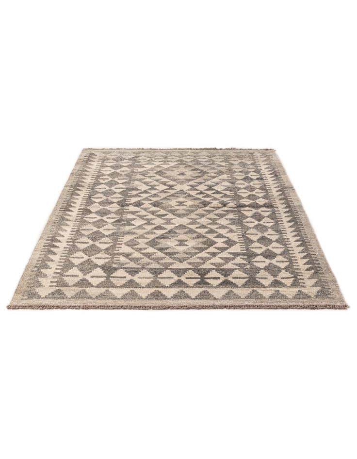 Detail image of 3' 6 x 5' Hand Woven Kilim Maymana Wool Rug