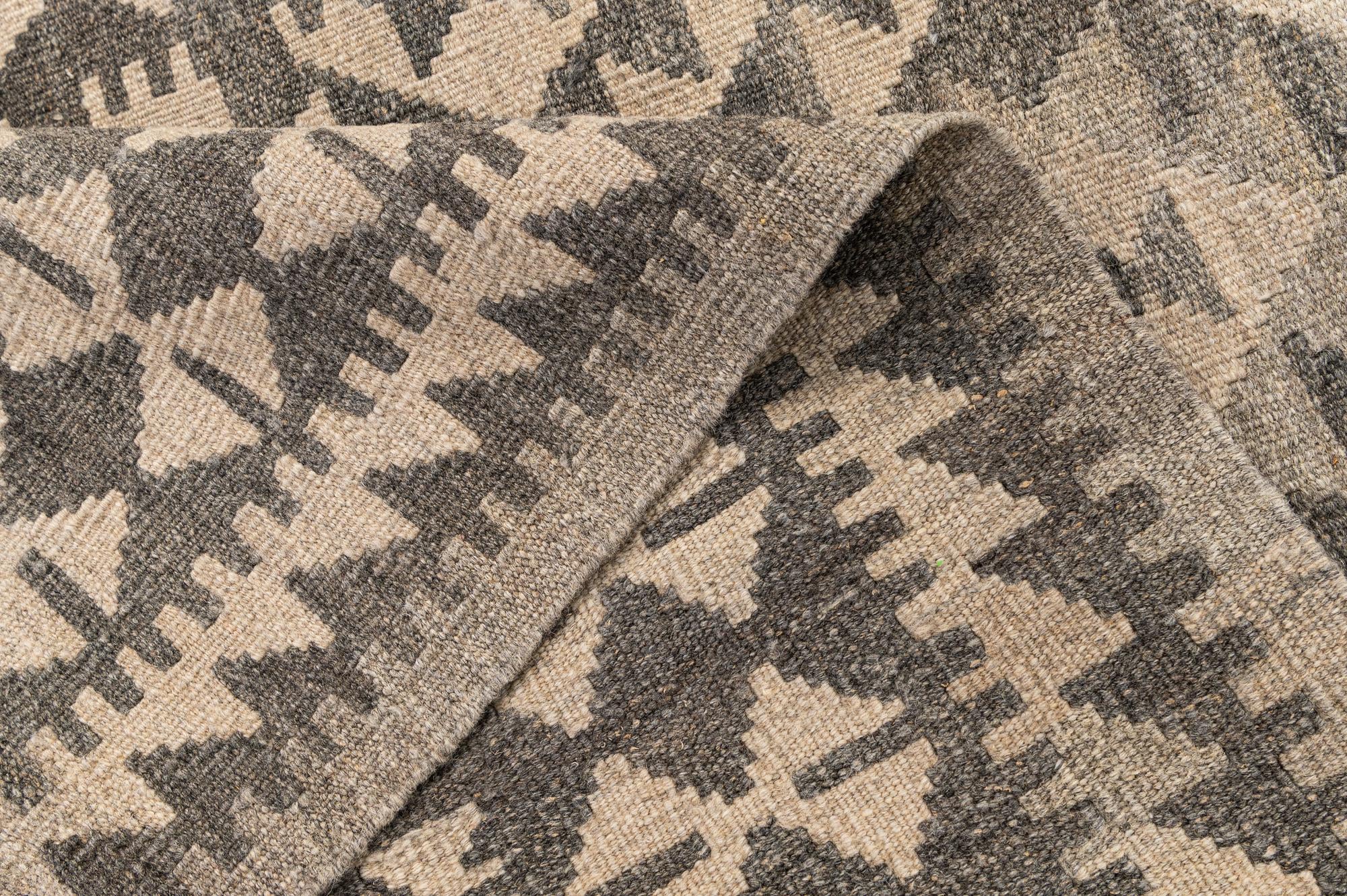 3' 6 x 5' Hand Woven Kilim Maymana Wool Rug