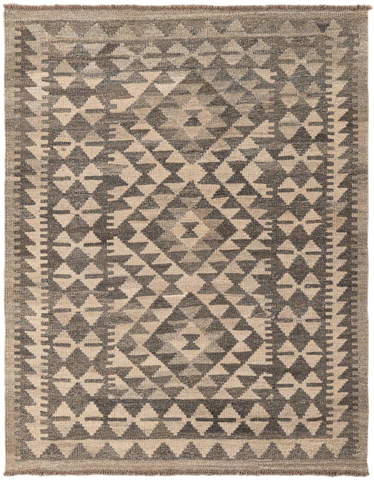 Detail image of 3' 6 x 5' Hand Woven Kilim Maymana Wool Rug