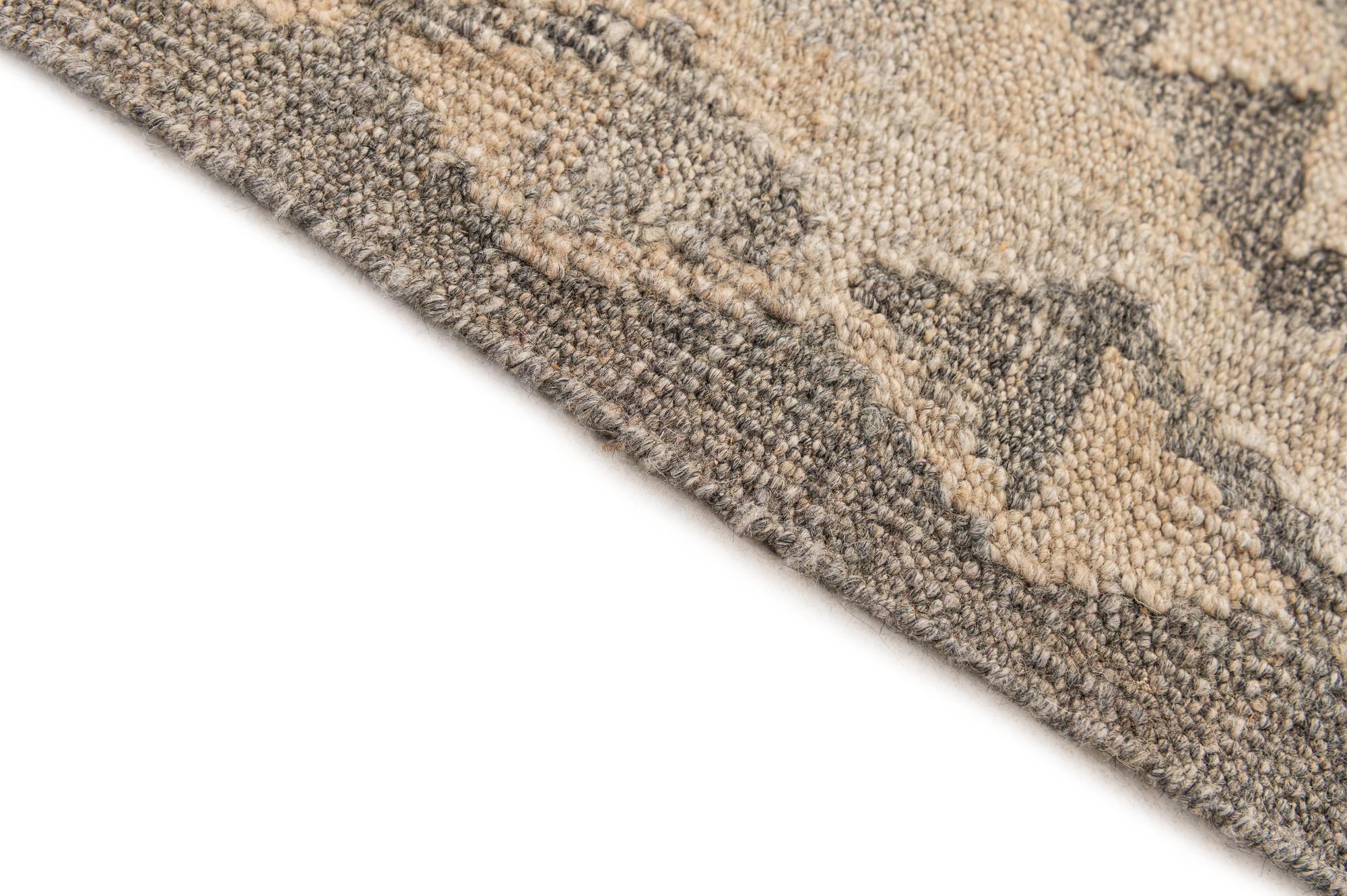 3' 8 x 4' 11 Hand Woven Kilim Maymana Wool Rug