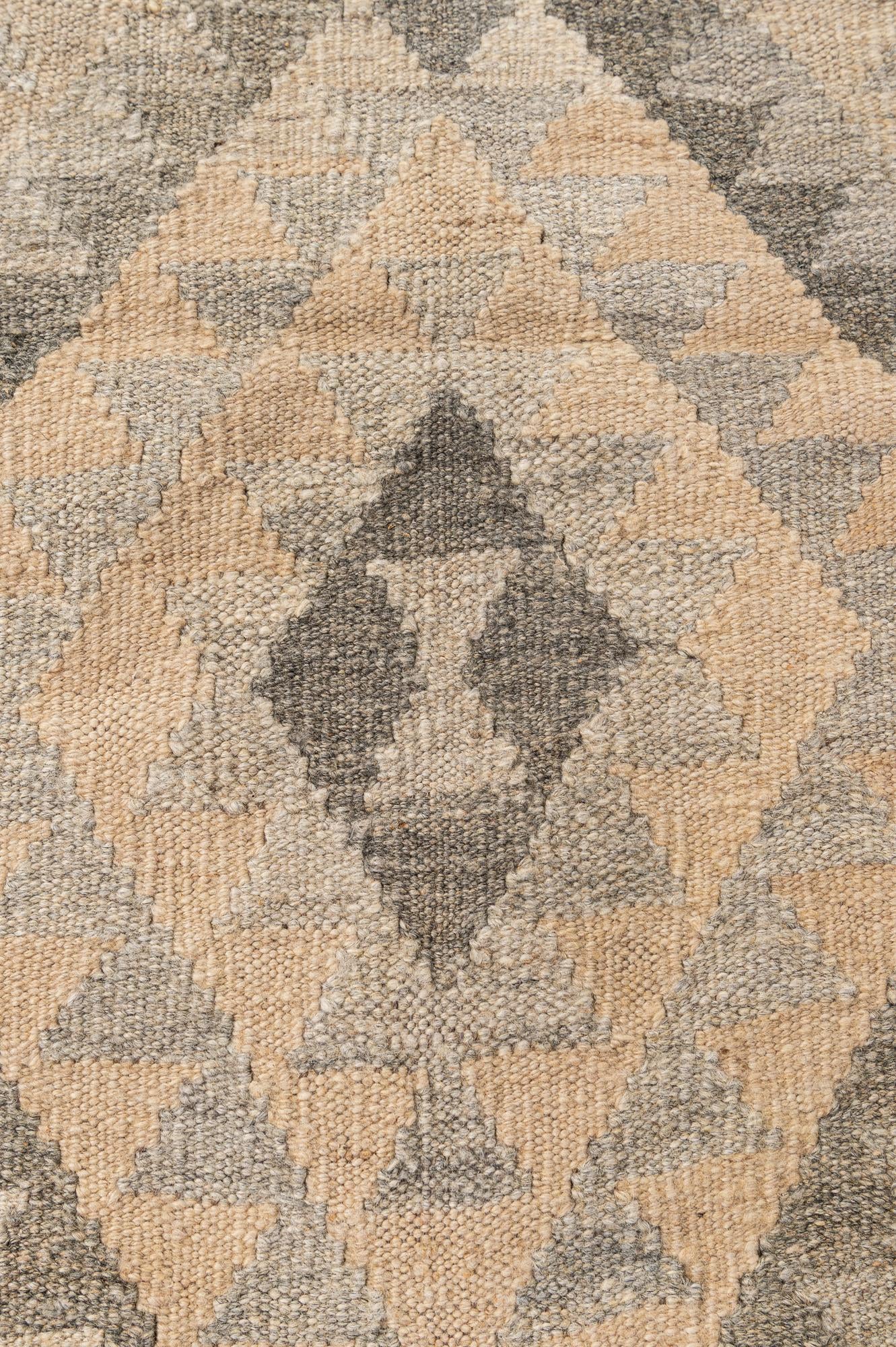 3' 8 x 4' 11 Hand Woven Kilim Maymana Wool Rug