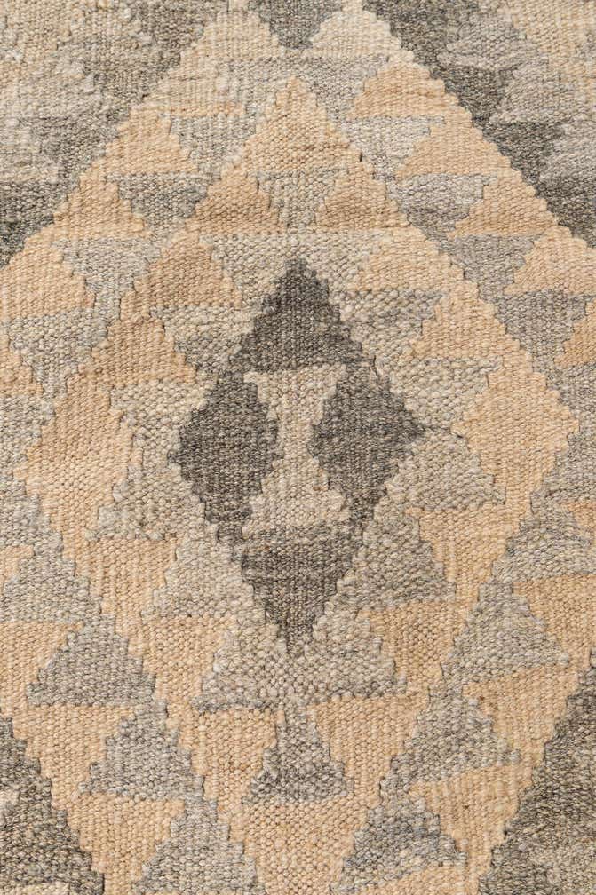 3' 8 x 4' 11 Hand Woven Kilim Maymana Wool Rug