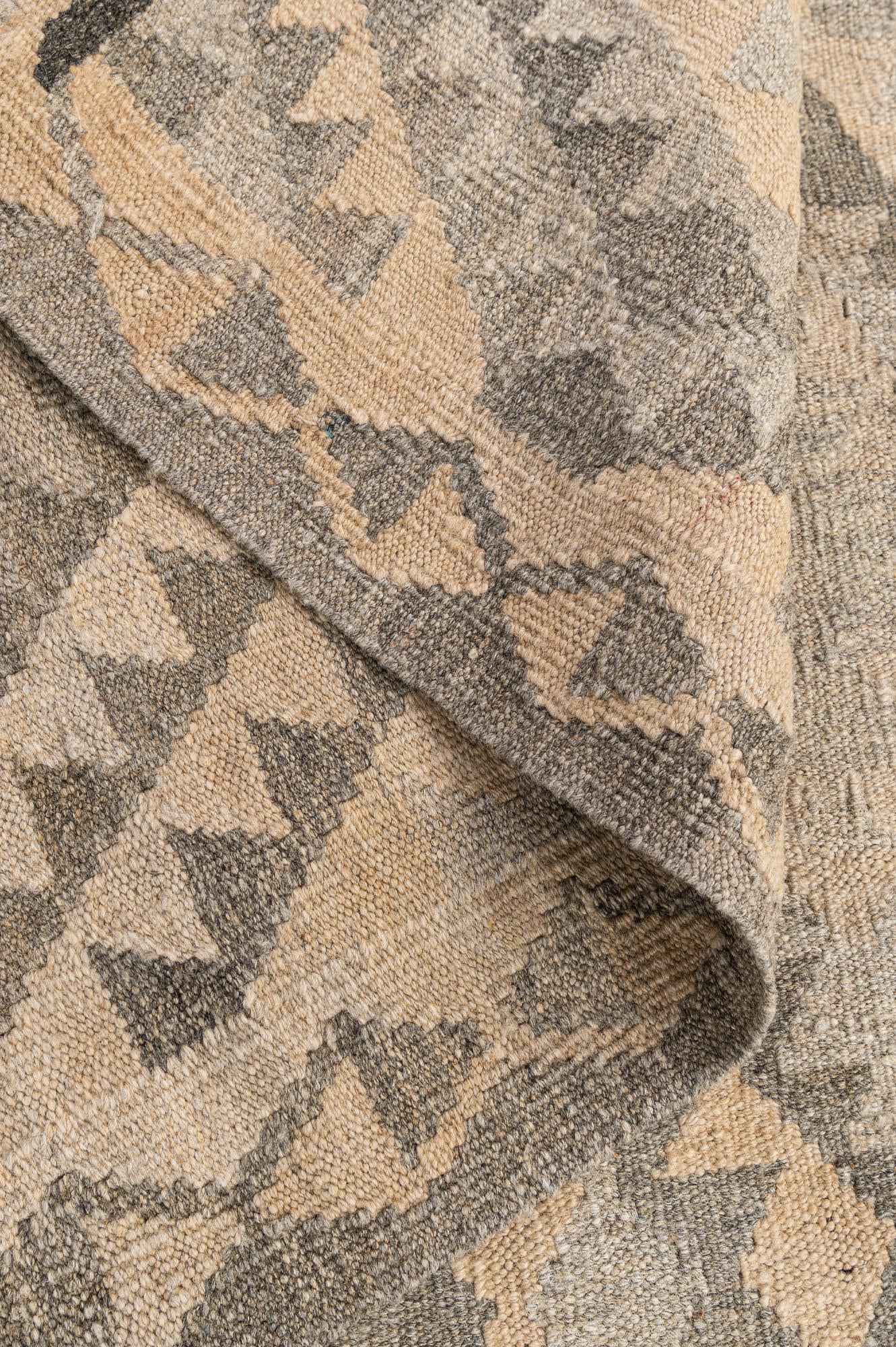 3' 8 x 4' 11 Hand Woven Kilim Maymana Wool Rug