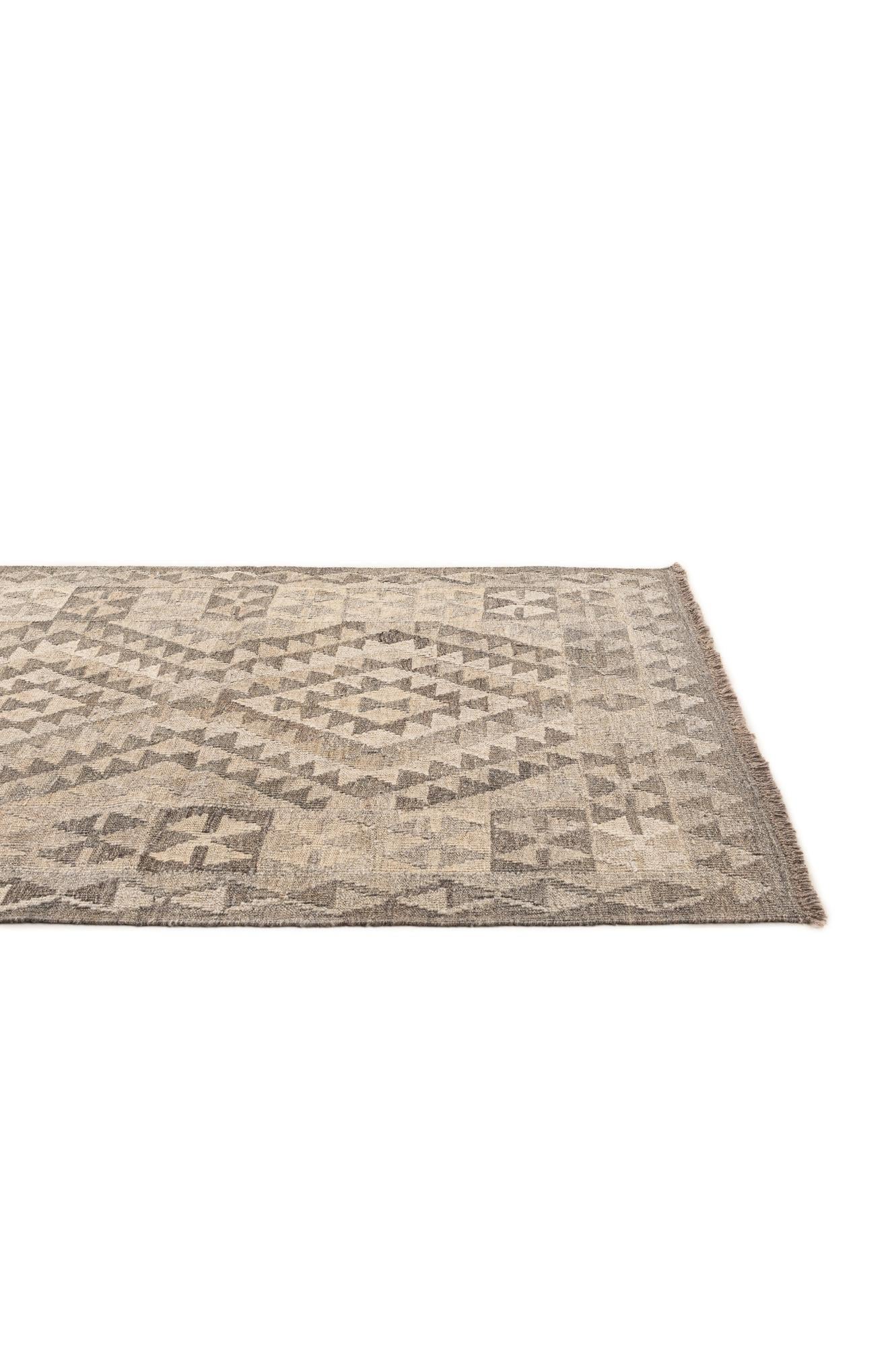 3' 7 x 4' 10 Hand Woven Kilim Maymana Wool Rug