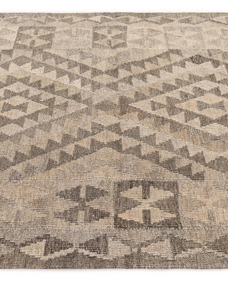 Detail image of 3' 7 x 4' 10 Hand Woven Kilim Maymana Wool Rug