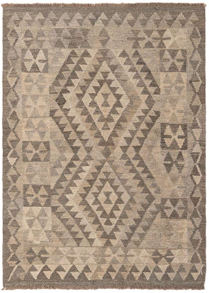 3' 7 x 4' 10 Hand Woven Kilim Maymana Wool Rug