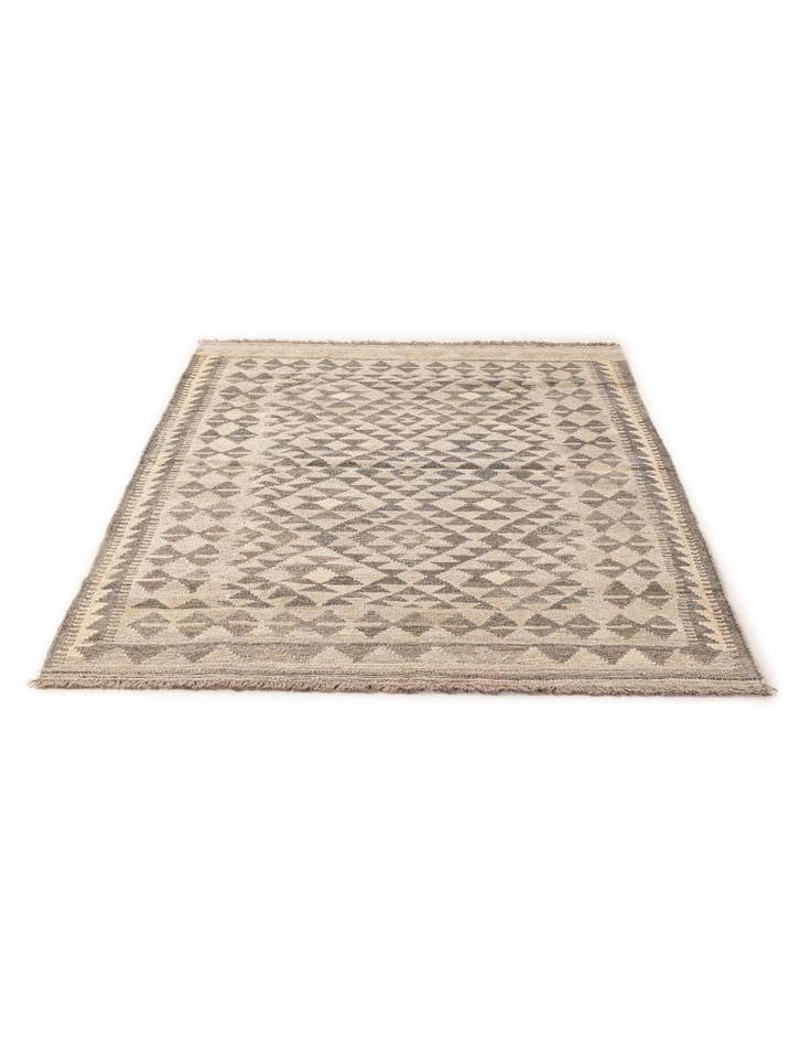 Detail image of 3' 6 x 5' 2 Hand Woven Kilim Maymana Wool Rug