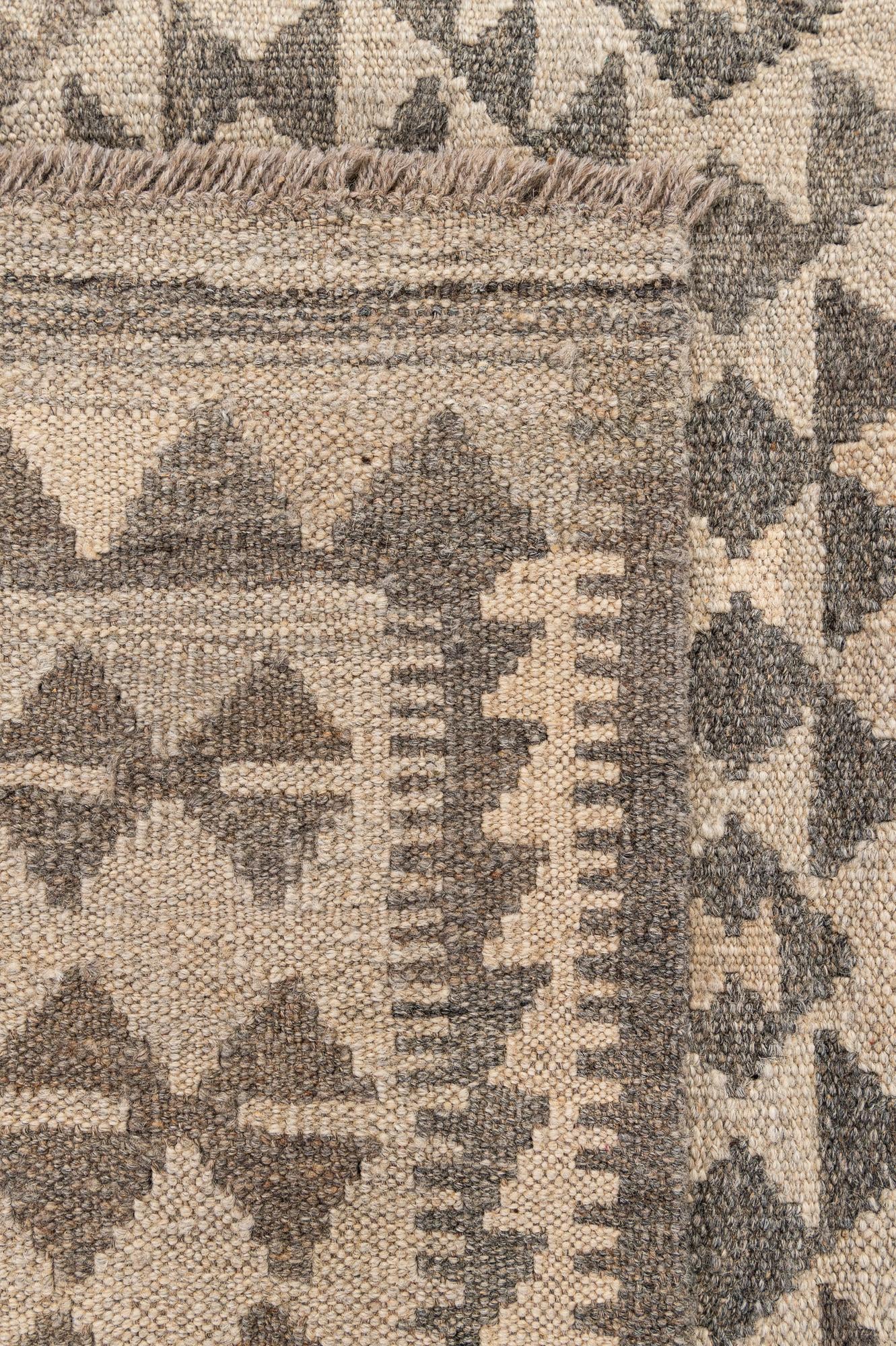 3' 6 x 5' 2 Hand Woven Kilim Maymana Wool Rug