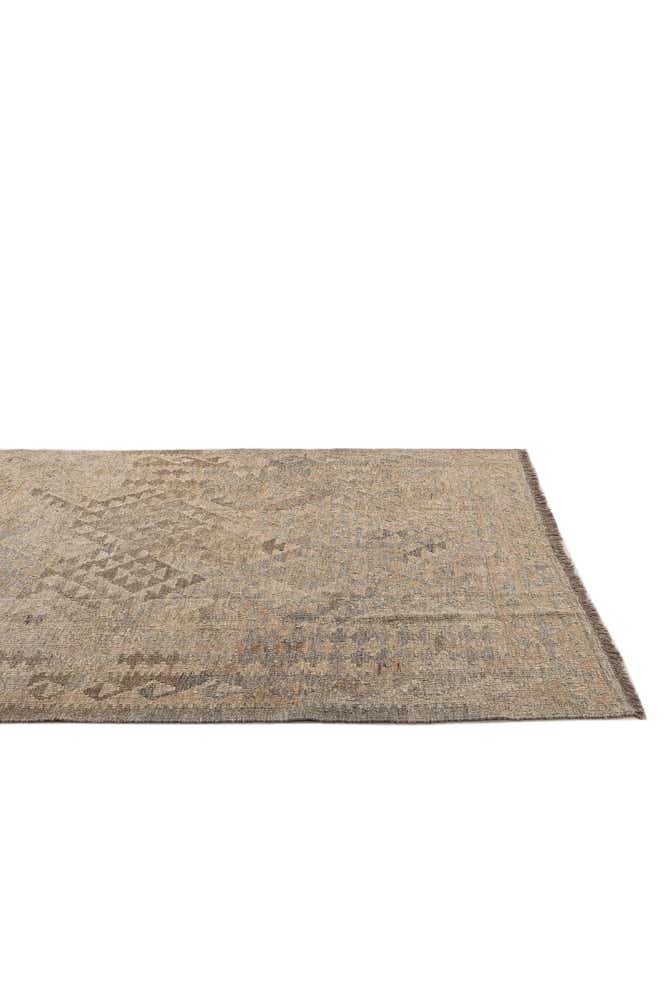 4' x 5' 10 Hand Woven Kilim Maymana Wool Rug