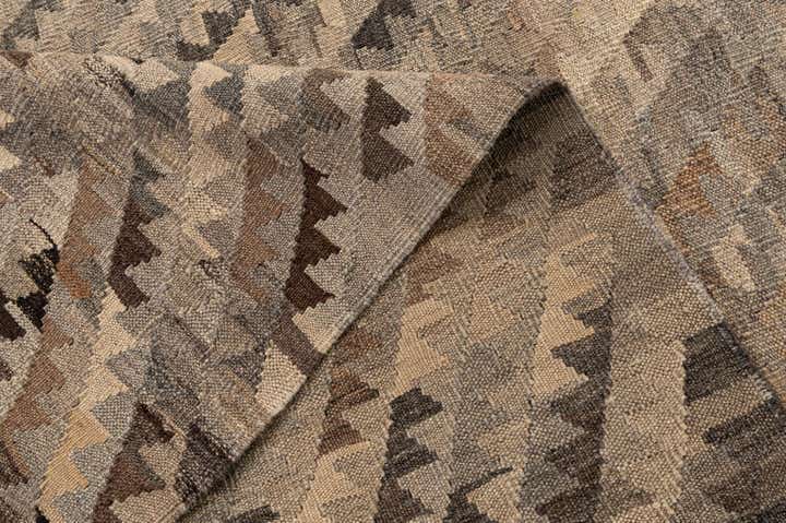 4' x 5' 10 Hand Woven Kilim Maymana Wool Rug