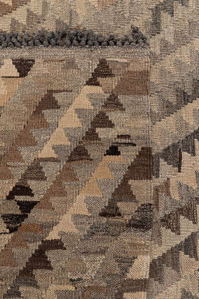 4' x 5' 10 Hand Woven Kilim Maymana Wool Rug