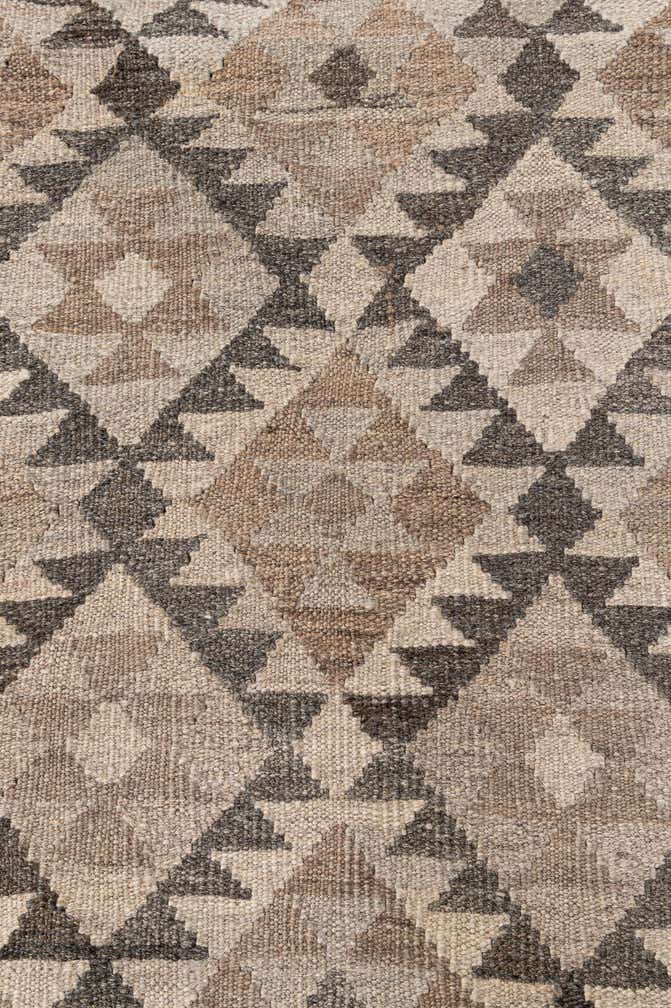 4' x 5' 10 Hand Woven Kilim Maymana Wool Rug