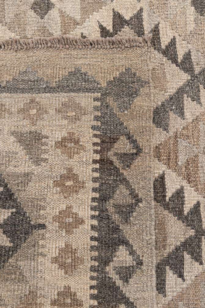 4' x 5' 10 Hand Woven Kilim Maymana Wool Rug