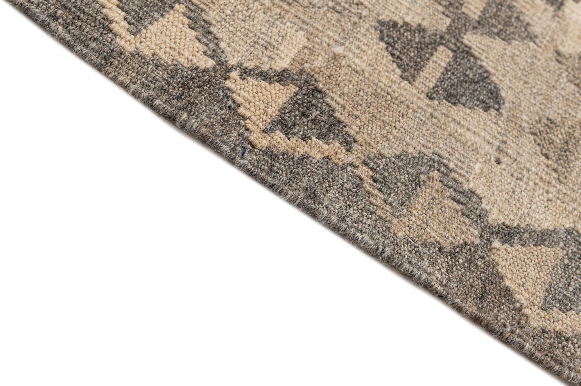 4' x 6' 1 Hand Woven Kilim Maymana Wool Rug