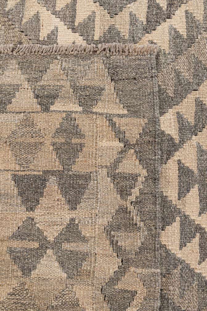 4' x 6' 1 Hand Woven Kilim Maymana Wool Rug