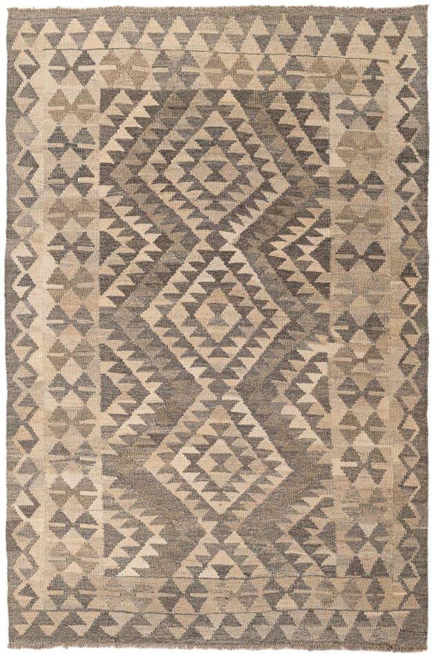 Detail image of 4' x 6' 1 Hand Woven Kilim Maymana Wool Rug