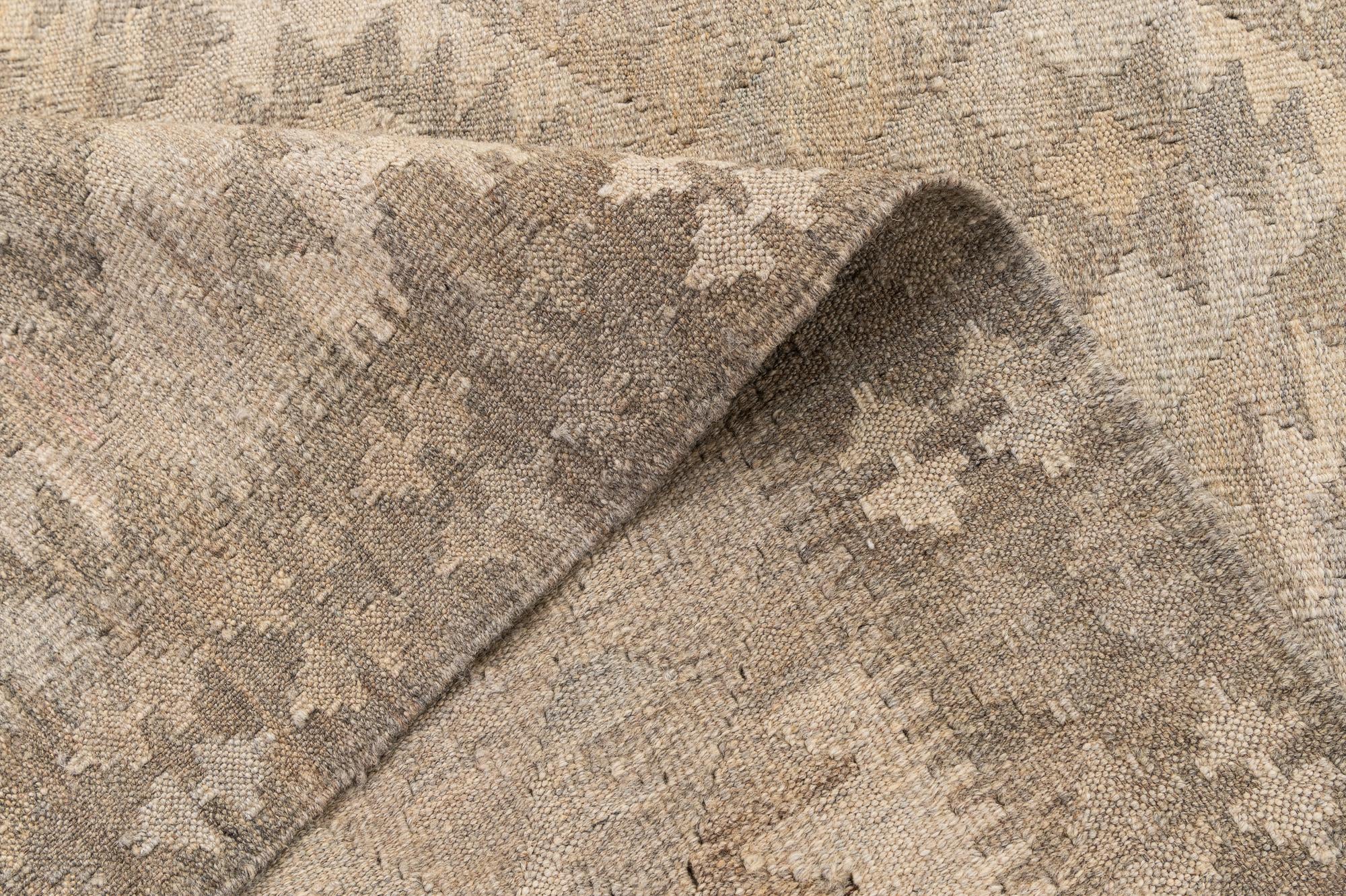 4' x 6' Hand Woven Kilim Maymana Wool Rug